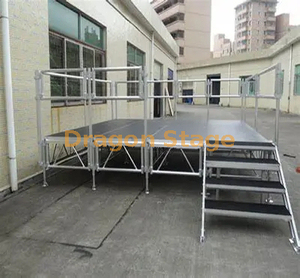 Karnaval Parade Watching Stage Balcon avec mains courantes 2 entrées pour DJ et public VIP 4,88 x 4,88 m