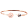 Constellation personnalisée cadeau bijoux cristal horoscope14k acier inoxydable plaqué or rose bracelet manchette signe du zodiaque bracelet