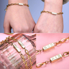 vente en gros de bijoux personnalisés en acier inoxydable chaîne magnétique couple aimant bracelet