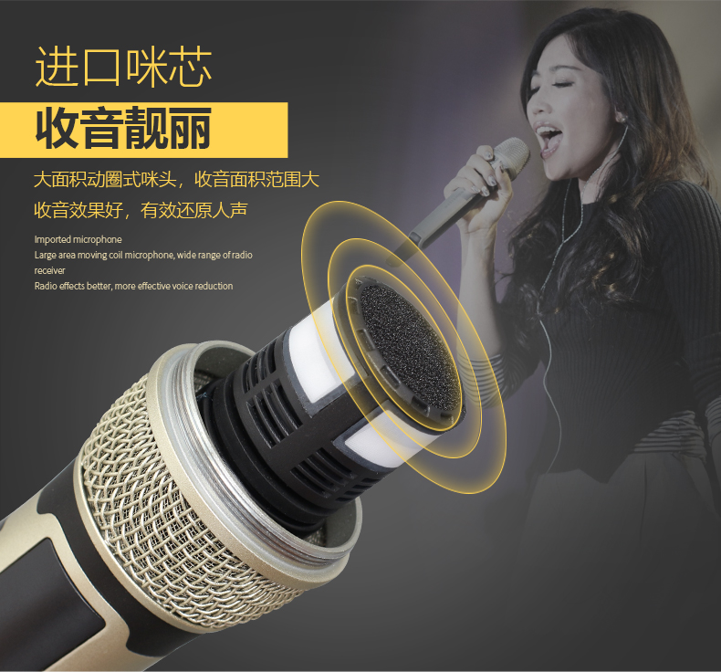Détails Skm9000 microphone de performance de scène professionnel chantant KTV karaoké un à deux microphone sans fil à la maison (6)
