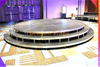 Plate-forme circulaire ronde d'étape de contreplaqué portatif de bande d'équipement d'église de concert de festival de musique de Dj extérieur en aluminium