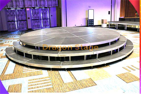 Plate-forme circulaire ronde d'étape de contreplaqué portatif de bande d'équipement d'église de concert de festival de musique de Dj extérieur en aluminium