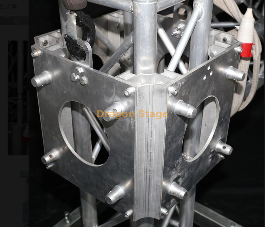 Bloc de manchon pour boîtier d'éclairage de toit à broche en aluminium de 290mm/400mm, système de tour de Support au sol en treillis