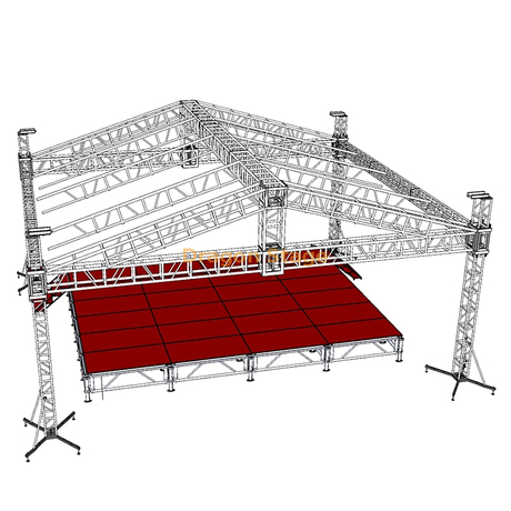 système extérieur de botte de toit de pyramide de partie d'événement de botte de boulon de 400mm 10x8x8m 