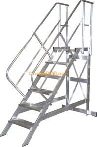 Passerelles Assemblage modulaire Plates-formes d'accès en aluminium Escalier de travail Echelle d'escalier avec plate-forme en treillis en aluminium