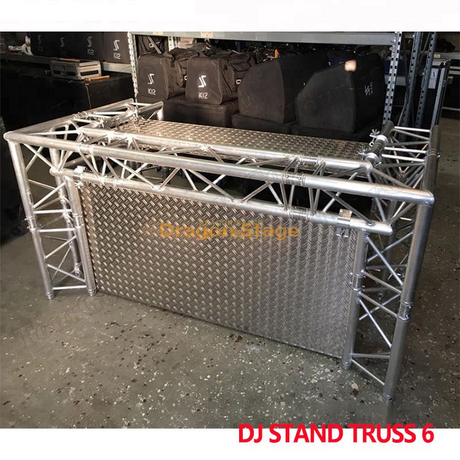 Support de cabine de DJ en aluminium de style industriel en treillis triangulaire 