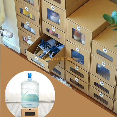 Online Shopping Monday Brown Shoes Carton Clear Shoe Boxes Storage Boîte à chaussures transparente