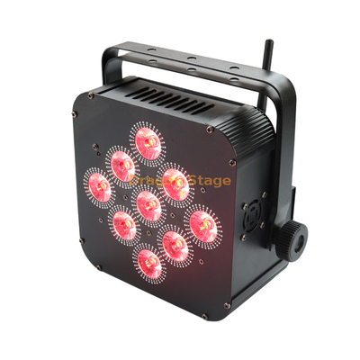 9 pièces WIFI sans fil alimenté par batterie LED par lumière pour dj party mariage