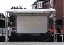 Affichage extérieur en aluminium de botte allumant le système 5x4x2.5m de toit de botte d'étape de boulon de triangle d'événement