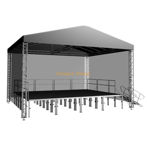 L'événement mobile en aluminium d'installation facile met en scène l'étape portative extérieure 9x6x5m de botte de concert