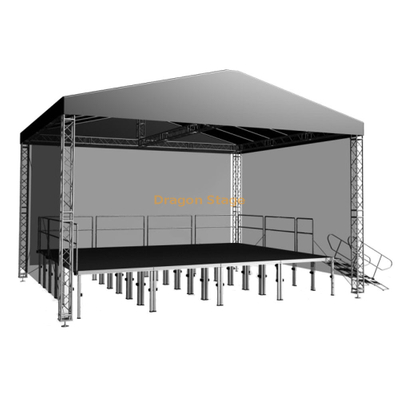 Facile à installer l'événement mobile en aluminium étapes l'étape portative extérieure 9x6x5m de botte de concert