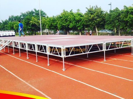 12.2x12.2m (40x40ft) hauteur 1.2-2m événement de mariage en aluminium réglable Mobile Portable Truss affichage plate-forme de scène extérieure 