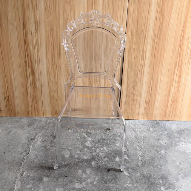 Chaise princesse en cristal acrylique, chaise Queen transparente, chaise PC intégrée
