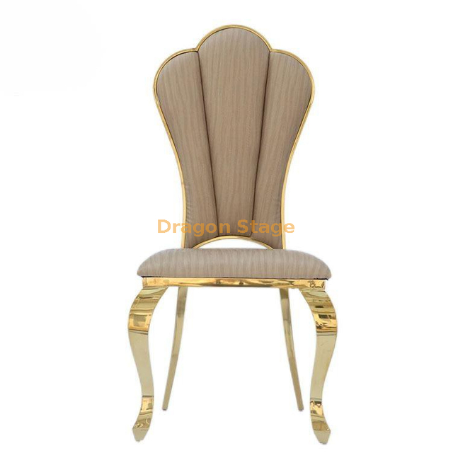 Chaise de salle à manger en acier inoxydable de luxe léger italien, chaise de salon, meubles de chaise arrière d'hôtel, chaise de salle à manger d'hôtel plaquée or