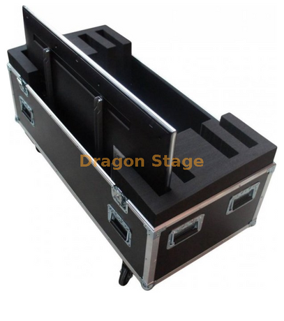 Flight case en aluminium à roulettes Party 4 personnalisé pour 43 TV