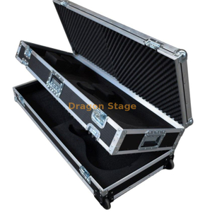 Flight case portable pour guitare double en contreplaqué avec mousse personnalisée