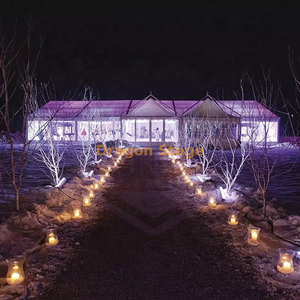 Tente transparente pour événements, salle de réception de mariage en aluminium extérieure pour 50 à 250 personnes