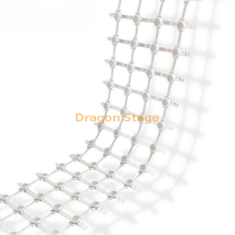 Affichage flexible mou mené extérieur pliable de rideau en écran net