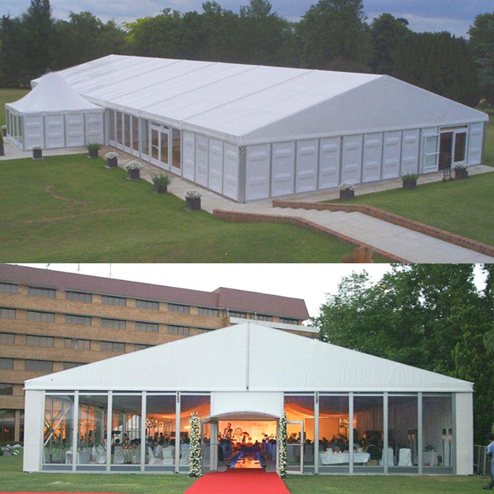 Belle tente de fête avec couverture en PVC transparent