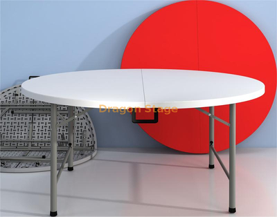 Table ronde pliante en plastique pour événements, mariage, Table à manger ronde en plastique