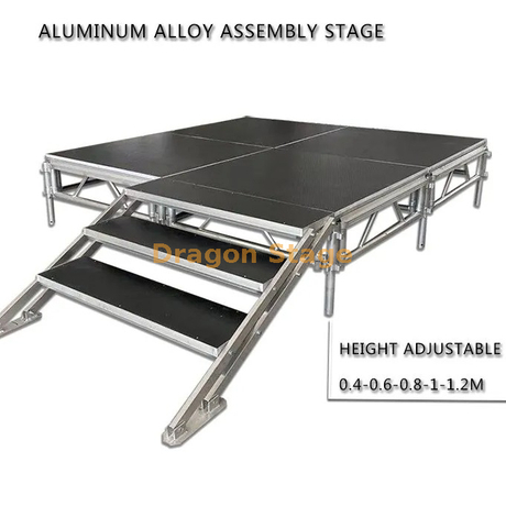 Plate-forme modulaire portative 4X4FT en aluminium 4,88x1,22m
