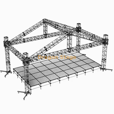 Système d'étape en aluminium fait sur commande de botte de studio de toit de lancement extérieur 6x6x4m