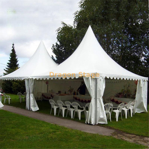 Auvent de pavillon de tente de pagode de réception de noce de luxe en aluminium de 6x6m 8x8m