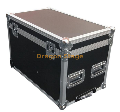Flight-case de bureau en aluminium étanche pour fête avec roues