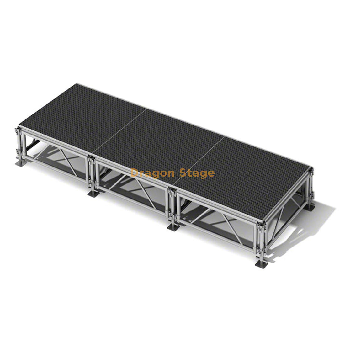 Vente extérieure portative en aluminium d'étape de concert 3.66x1.22m avec 1 escalier