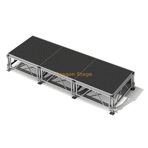 Vente extérieure portative en aluminium d'étape de concert 3.66x1.22m avec 1 escalier