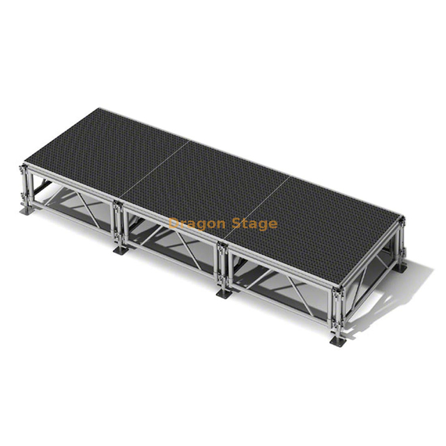 Vente extérieure portative en aluminium d'étape de concert 3.66x1.22m avec 1 escalier
