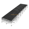 Système de scène mobile modulaire en aluminium de 32' x 8' - Hauteur réglable (0,4 m - 2 m)