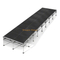 Système de scène mobile modulaire en aluminium de 32' x 8' - Hauteur réglable (0,4 m - 2 m)
