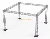 système de botte d'éclairage de scène en aluminium résistant de 6x6x4m - botte de boîte d'événement modulaire de taille de 4m