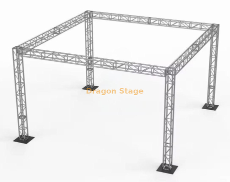 système de botte d'éclairage de scène en aluminium résistant de 6x6x4m - botte de boîte d'événement modulaire de taille de 4m