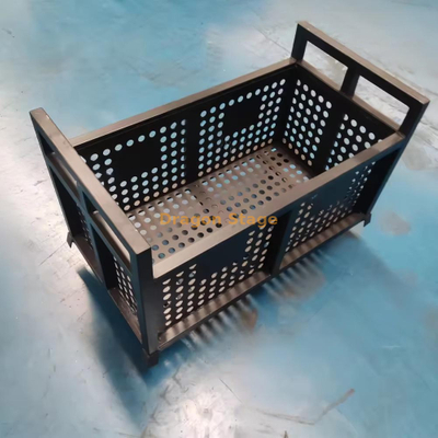 Chariot noire empilable en maillot lourds pour le transport pour le transport