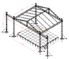 Concert Silver Columns Event Truss / Silver Stand Event Event Truss avec toit 12x10x8m