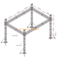 Équipement d'équipement d'équipement de scène lourds 10x7x8m