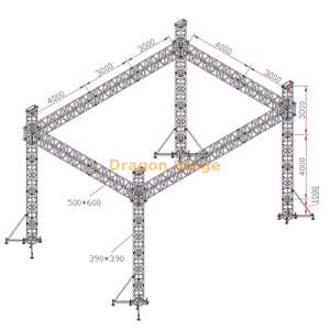 Équipement d'équipement d'équipement de scène lourds 10x7x8m