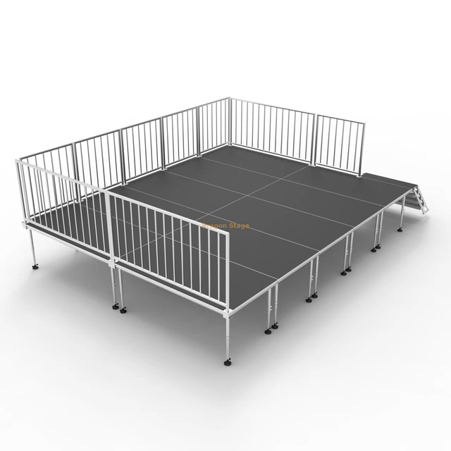 Kit de plate-forme de scène modulaire à verrouillage rapide 6,1 x 4,88 m