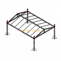 Toit en treillis portable en aluminium carré pour concert en plein air 8x5x6m