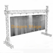 Système de fermes de poteaux de but en aluminium robuste de 12 x 8 m pour grands murs vidéo LED