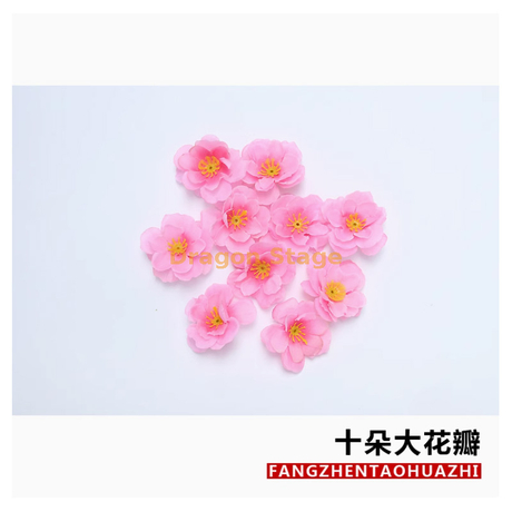 Branches de fleurs de pêche simulées, fausses fleurs de prune, branches de fleurs de cerisier, décoration de salon, fleurs en soie, fausses fleurs de mariage, fleurs en plastique, 1 paquet de fleurs (y compris dix fleurs)