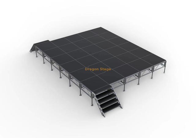 Designs de scène d'église simple simple portable personnalisé 7,32x6,1 m de hauteur 0,6-1M