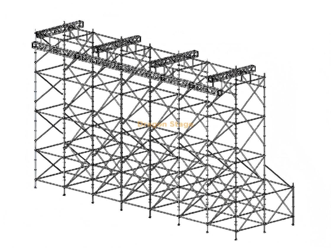Structure suspendue d'écran LED Ringlock à double rangée de 14x4x8m avec poutre en treillis de 14m