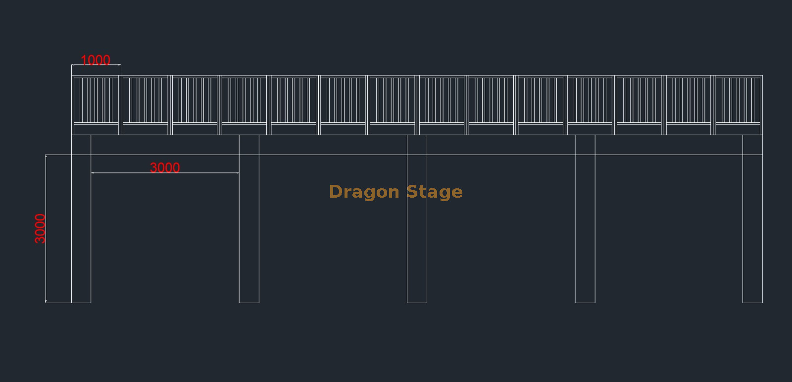 vue lat&eacute;rale de la sc&egrave;ne VIP 