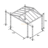 Ensemble complet Portable en aluminium en alliage en alliage toit 12x8x7m avec plate-forme en bois de 4x8ft