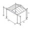 Ensemble complet Portable en aluminium en alliage en alliage toit 12x8x7m avec plate-forme en bois de 4x8ft