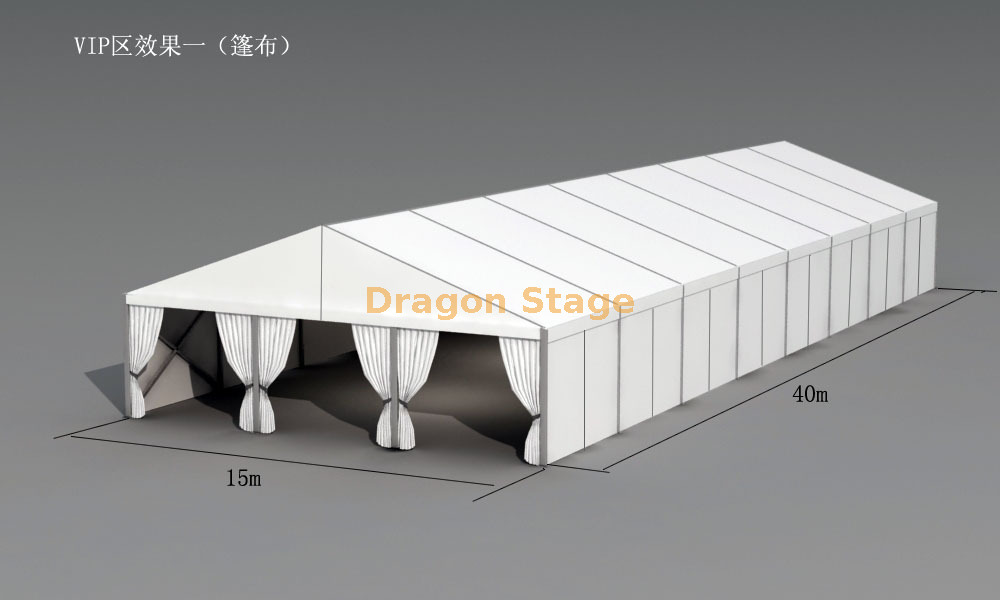 15m Span Outdoor White Party Mariage Église Marquee Événements Réception Tent 20m de long (2) 