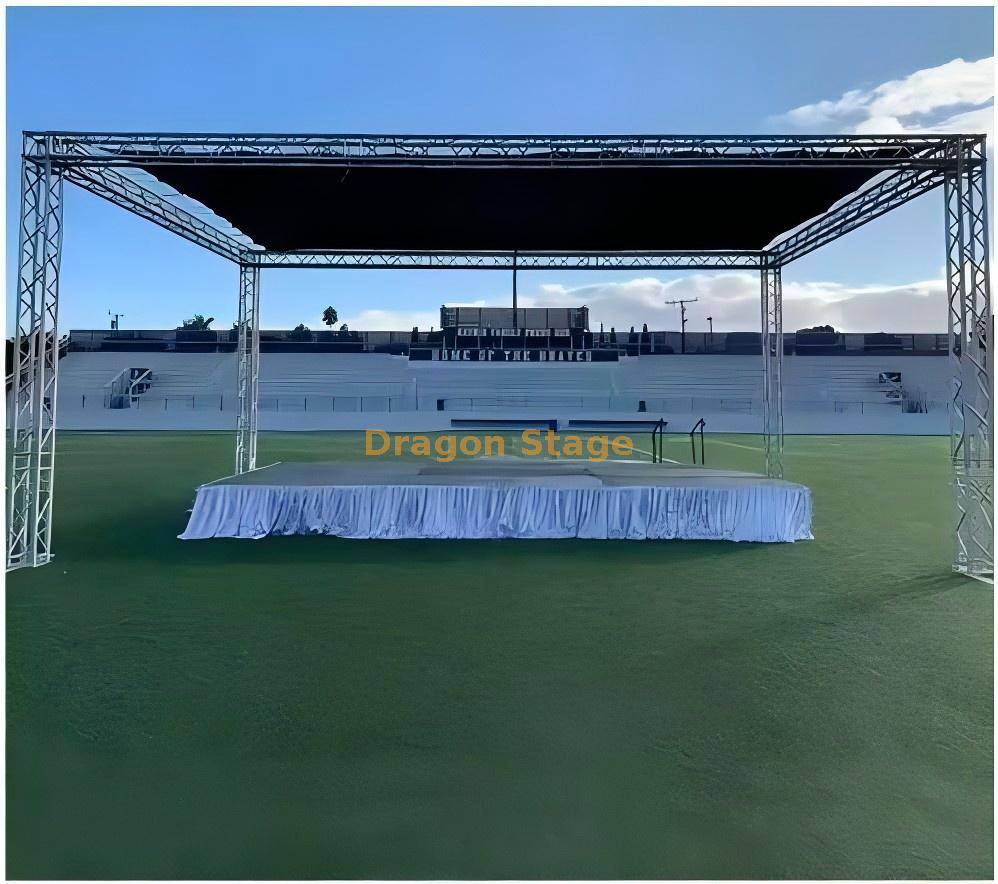 Truss de toit plat facile à assembler pour le terrain de sport 6x6x3m